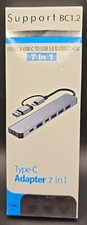Hoseili USB C to Dual HDMI Adapter, 7 in 1 USB C Docking Station to Dual HDMI