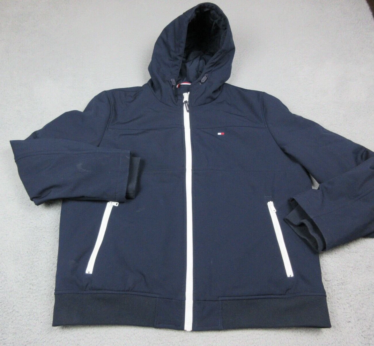 Tommy Hilfiger Jacket Mens Adult 2XL XXL Blue Full Zip Puffer Outdoors Coat