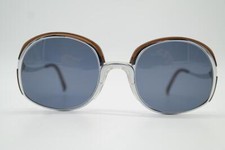 Vintage Sunglasses VIENNALINE 1135 Brown Silver Oval Sunglasses