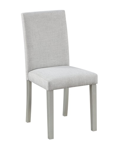 5Pcs Dining Table Set Wooden Square w/ 4 Upholstered Chairs for Kitchen Silver - Picture 9 of 11