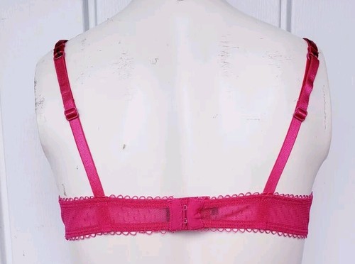 Victoria's Secret Sexy Little Things Bra Size 34B Underwired Pink Sheer Mesh - Picture 2 of 6