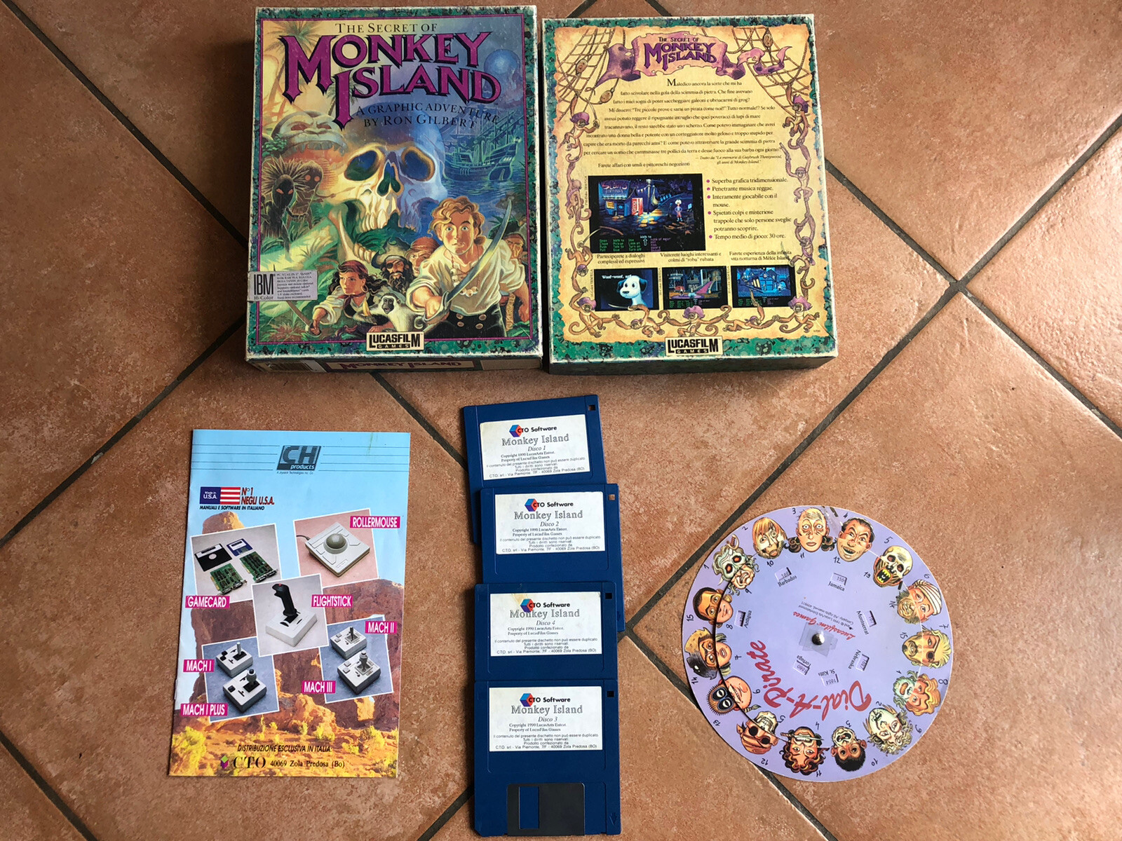 The Secret of Monkey Island ITA PC IBM MSDOS Floppy Blu 3,5" CTO