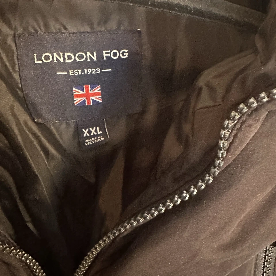 Chaqueta acolchada London Fog para mujer con cinturón de capucha cremallera completa y broches de presión usada en excelente estado XXL para mujer Foto 3 de 4