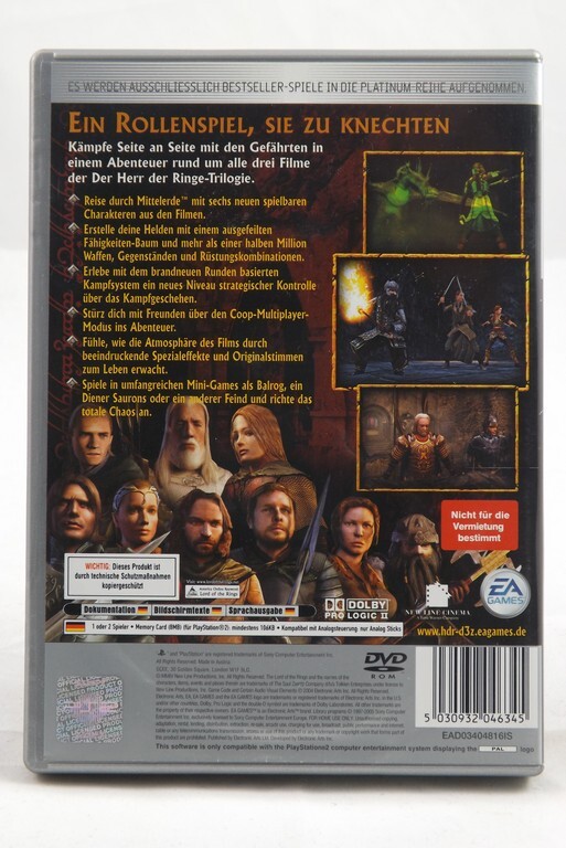 Herr Der Ringe Das Dritte Zeitalter Lösung Der Herr der Ringe: Das dritte Zeitalter -Platinum- (Sony PlayStation 2