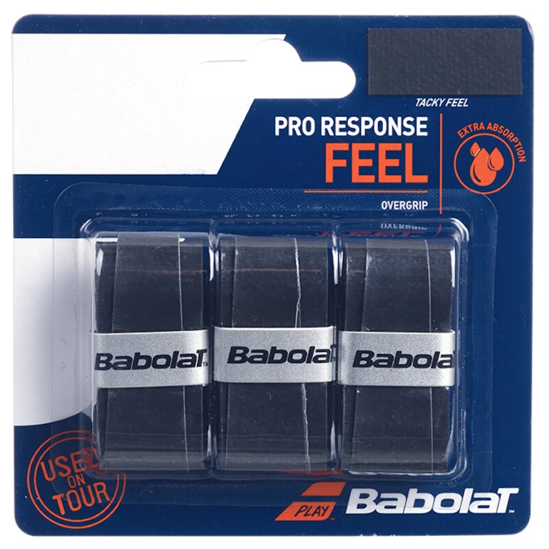 Babolat PRO RESPONSE Tennisschläger Overgrips 3er Pack - 0,45 mm - schwarz