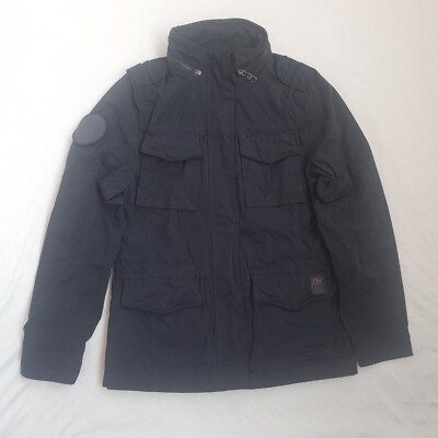Evisu Jeans Japan Damen Jacke Größe Small Navy Blau Taschen Streetwear Hip Hop
