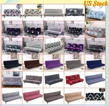 Armless Stretch Futon Cover Folding Sofa Bed Cover Furniture Protector Slipcover