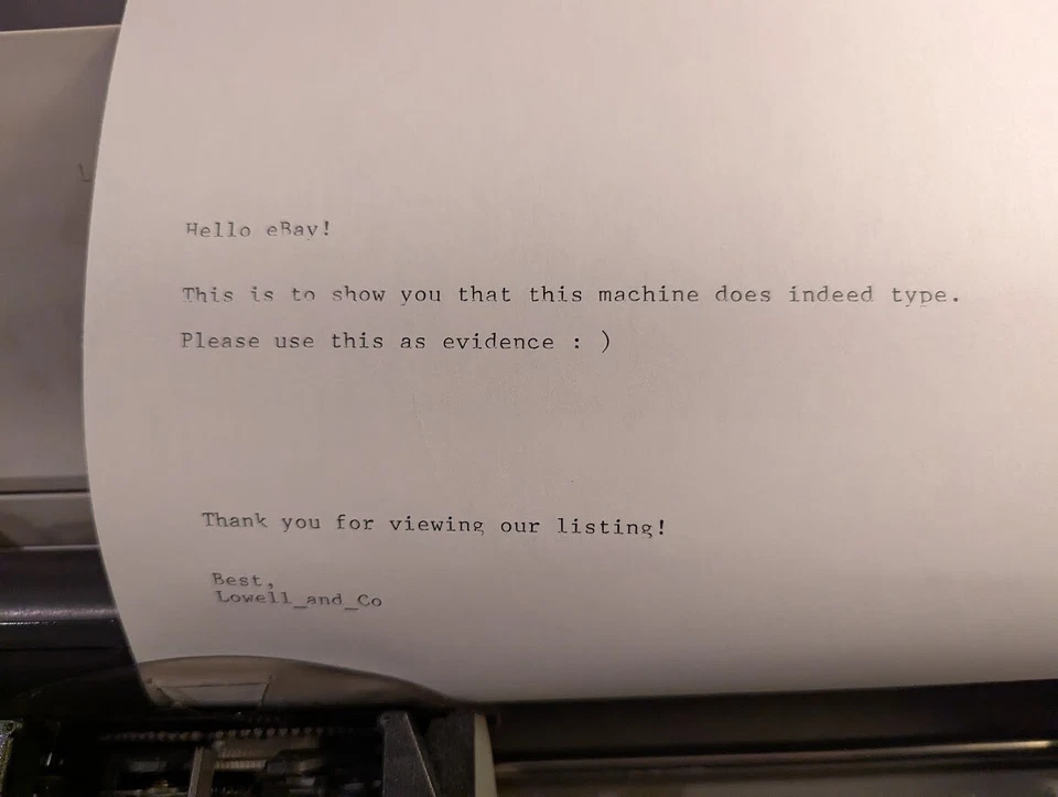 RARE! Olympia Carrera de Luxe MD - Electronic Typewriter - Clean / Tested! - Image 2 of 4