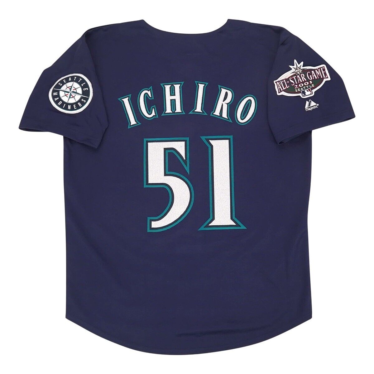 Ichiro Suzuki 2001 Seattle Mariners Alternate Navy Blue Jersey w