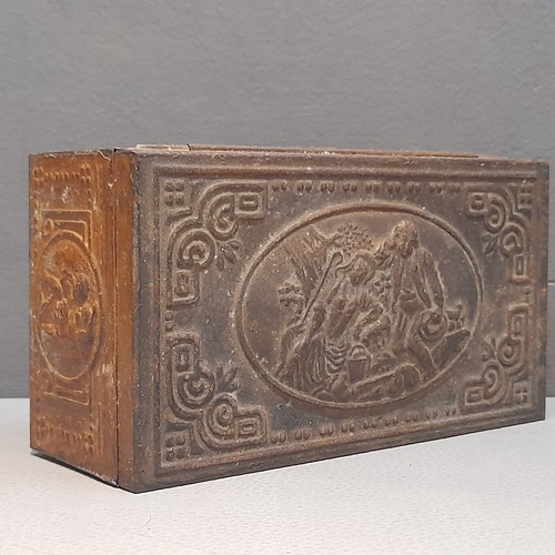 Caja de cigarros de madera y hojalata diseño victoriano vintage almacenamiento de baratijas - Imagen 19 de 19