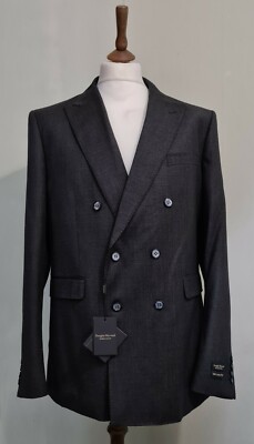 Douglas Hayward Mayfair McQueen Double Breasted Suit Grey uk
