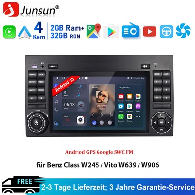 Android 13 Autoradio Für Mercedes-Benz A B Klasse Vito W169 W245 GPS Nav DSP RDS