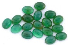 Six 8x6 8mm x 6mm Oval Green Agate Cab Cabochon Gem Stone Gemstone gac1