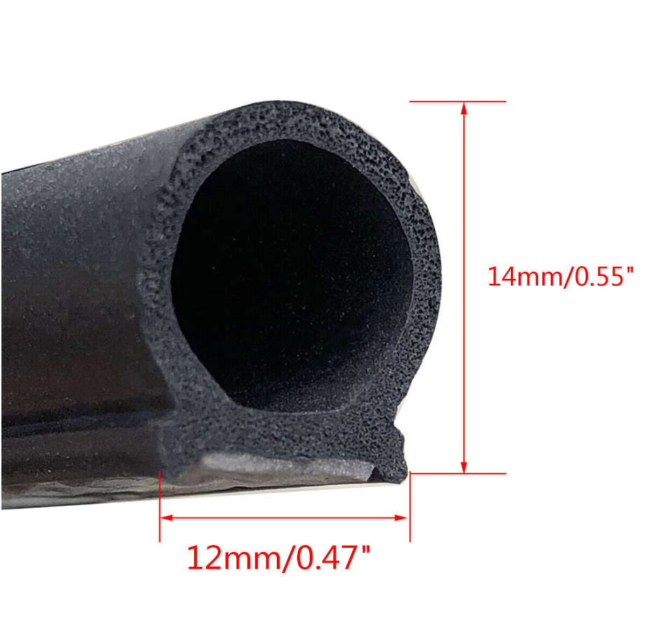 D/P/B/E-Shape Universal Car Door Rubber Weather Seal Hollow Strip - Foto 4