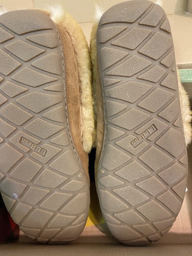 L.L. Bean Wicked Good Moc Moccasin Slipper Women’s 10 NIB Lamb Fur Australia - Picture 4 of 7