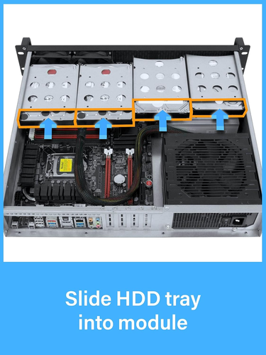 2U Server Chassis Rackmount Case | 4 3.5"/2.5" HDD, 1 5.25" Device | Micro-Atx C - Picture 4 of 12