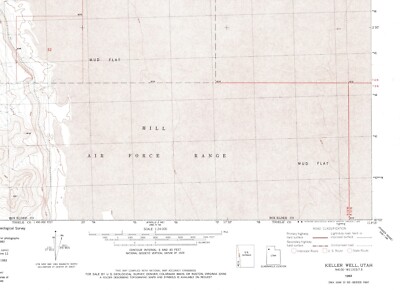 Keller Well Quadrangle Utah 1983 USGS Topo Map 7.5 Minute Topographic