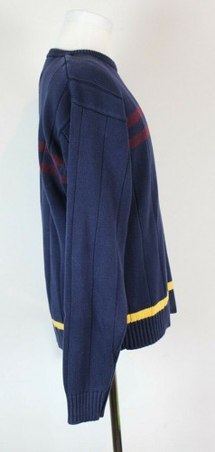 Tommy Hilfiger Sweater Men's Blue Burgandy Yellow Size XL - Imagen 2 de 5