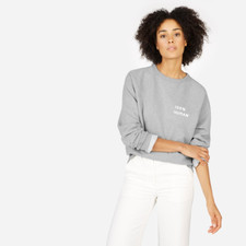 Everlane 100 Human Sweatshirt Small Unisex Grey French Terry