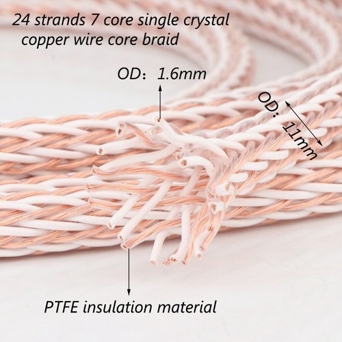 Audio 5N Copper Power Cable Rhodium Plated Plug HiFi Supply Wire IEC Connectors - Picture 6 of 19