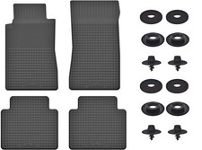 Gummifußmatten + Stopper: Mercedes SL R107 lang vorne 1971-1989