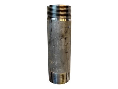 Merit Brass 4024-600 1-1/2'' x 6'' L MNPT Sch 40 304 Stainless Steel Pipe Nipple