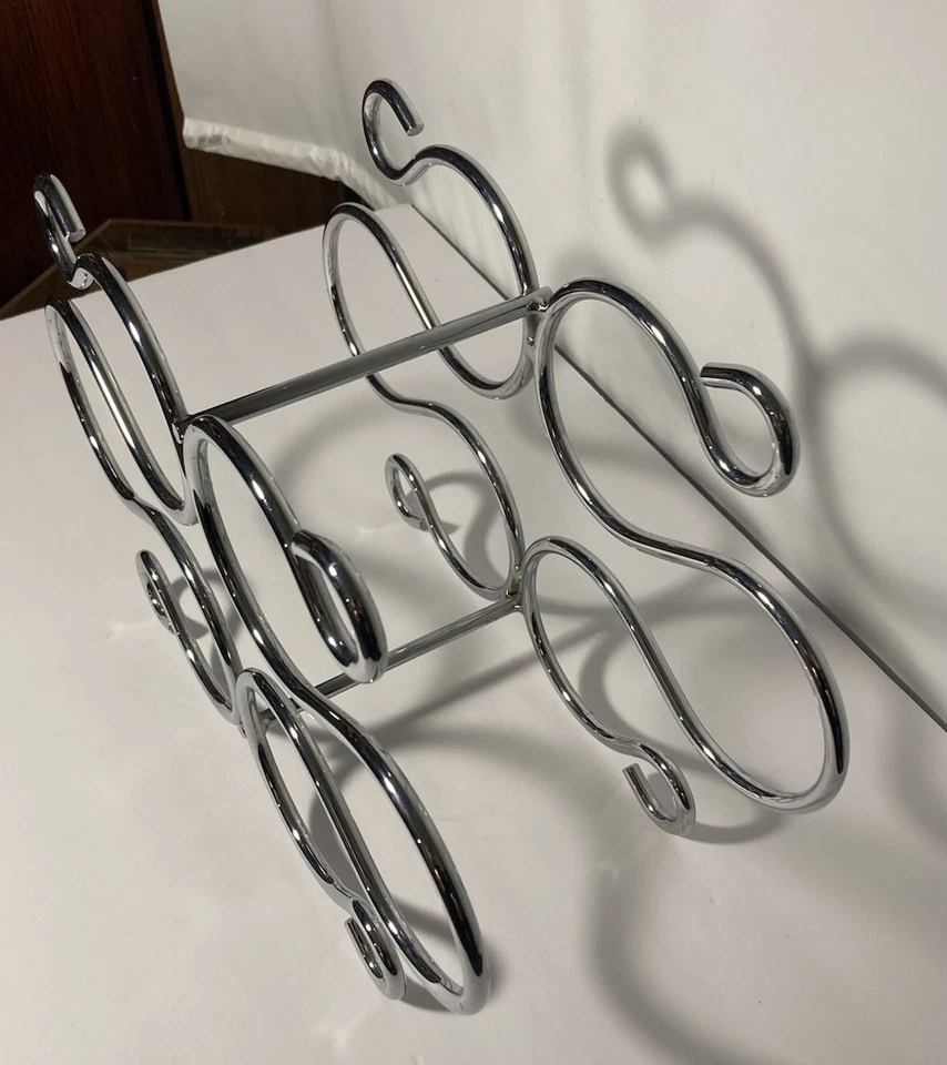 Современный дизайн хром на стали 6 бутылок столешница винная стойка - 16x13x6"" - Изображение 3 из 4