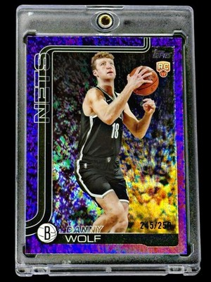 Topps 2025-26 Basketball Danny Wolf Rookie SSP Purple Shimmer Refractor /250