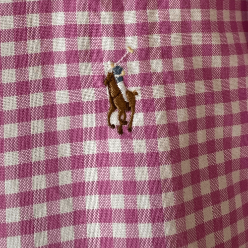 Ralph Lauren Men’s XXL Button Down Long Sleeve Shirt Pink White Gingham Preppy - Picture 2 of 6