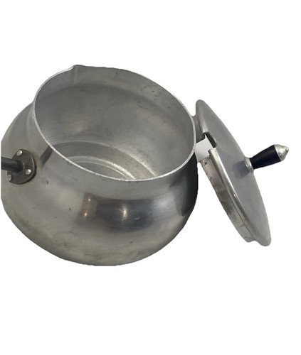 60er Jahre Puralum Italy Aluminium Fondue Schokolade Schmelzen Saucentopf Kochen - Bild 2 von 5