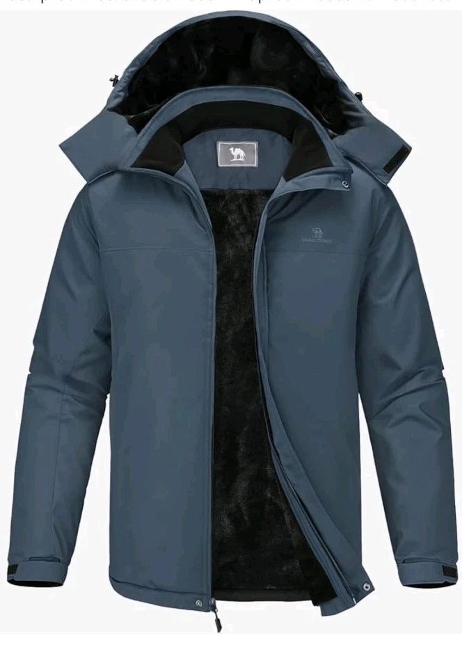 Waterproof Ski Jacket Snow Windproof Winter Coat Gray, Men's/Women's