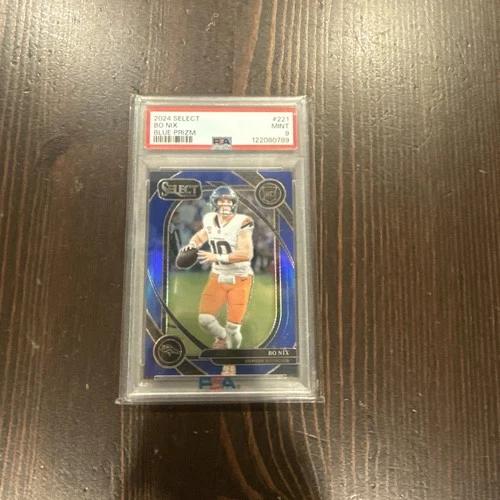 2024 Select Bo Nix #221 Blue Prizm /99 RC Club Level Broncos PSA 9 *Rookie*🔥