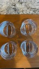 4qty Nambe Crystal Groove Double Old Fashioned Glass Used — photo 2