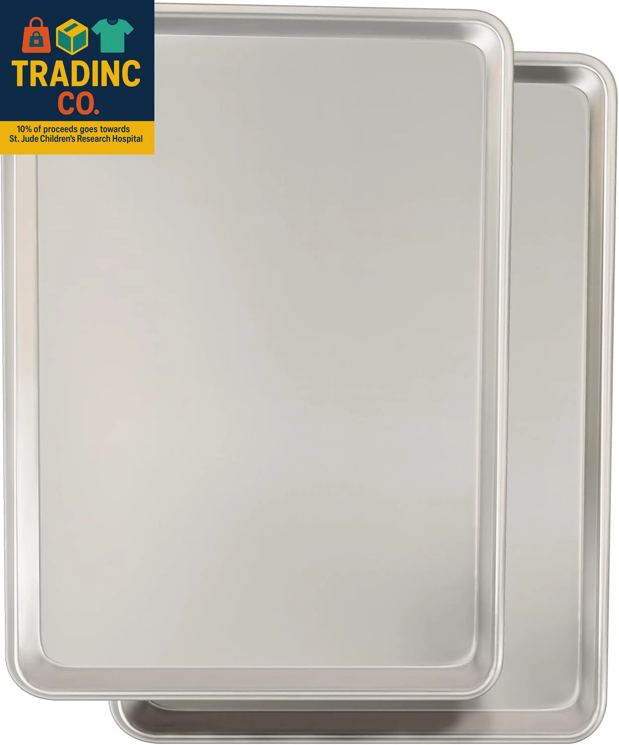 Commercial Quality Baking Sheet Pan Set, Natural Aluminum Cookie Sheet, Warp Re
Opens in a new windo
