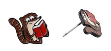 Regular Show Rigby Metal Enamel Stud Earrings