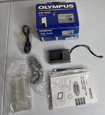 OLYMPUS FE-140 6.0MP Compact Digital Camera Silver w/ BOX - WORKS 