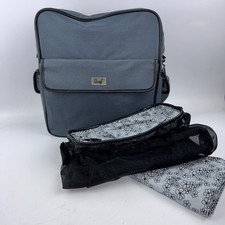 The Bumble Collection Buzz Diaper Shoulder Bag Backpack Gray 14" x 12" Baby