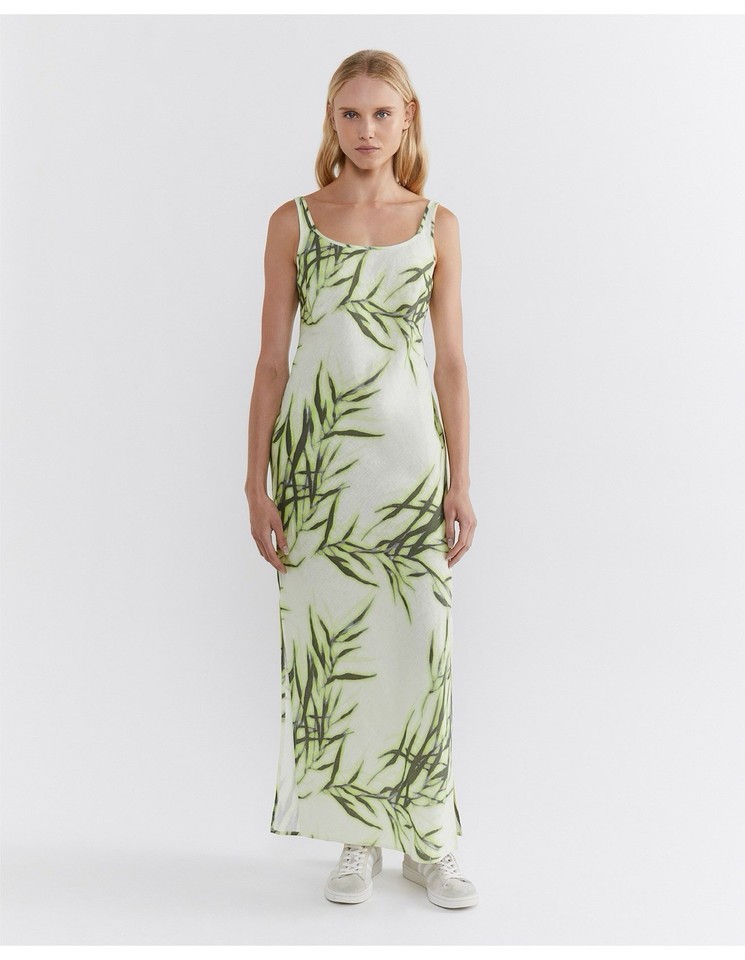 JAG Essie Linen Afternoon Slip Maxi Dress Sz S