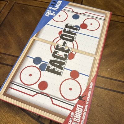 Professor Puzzle Face Off Hockey Board Game  Game Board 8 Pucks And Instructions