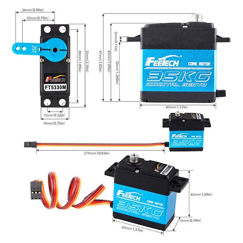 1-32PCS 35KG 180° Metal Gear Servo Digitale ALTA COPPIA E VELOCITÀ RC Auto Boot Servo - Foto 8 di 19