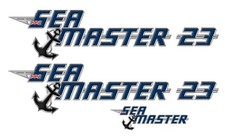 SeaMaster Boat Stickers - Silver 3D Looking Replica. Model Number of your choice