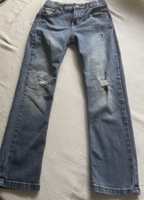 Boy's Wonder Nation Jeans Size 10 Slim Blue Adjustable Waist Stretch Distressed