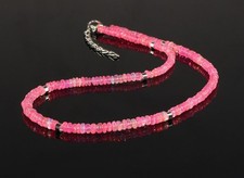 Pink Opal Gemstone Necklace | Beautiful Beaded Strand Jewelry For Women