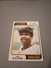 Earl Williams Baseball Card Topps #375 -1974 Signature Autograph