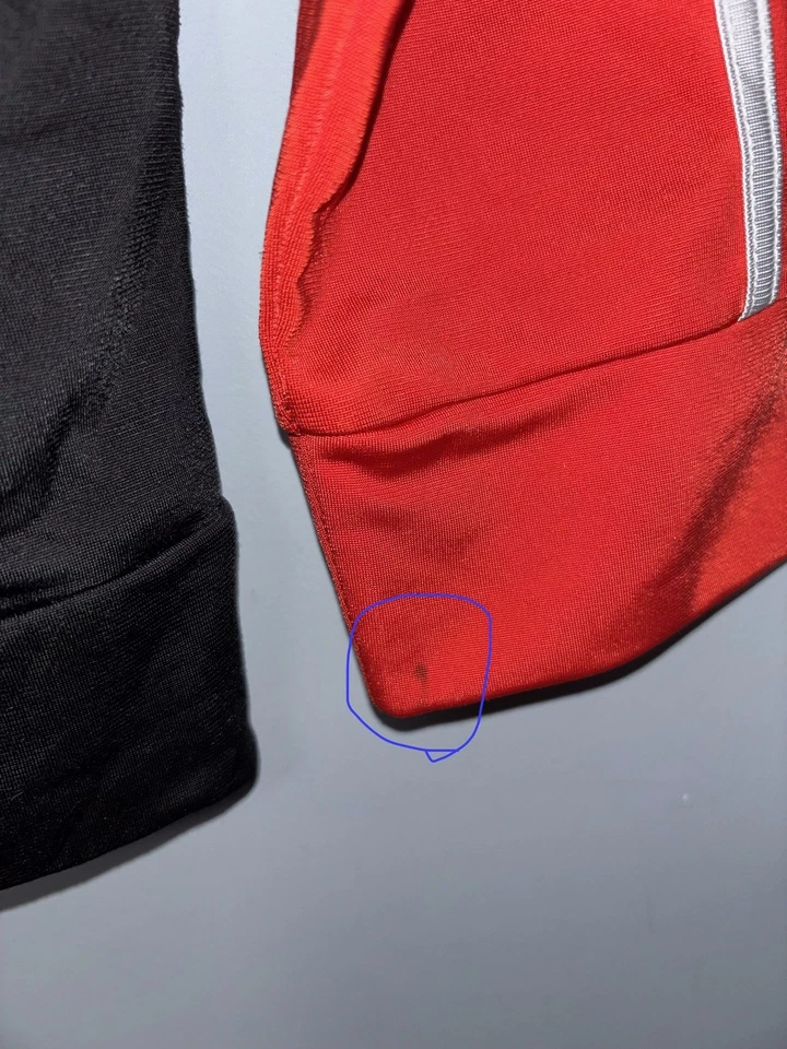 Adidas Athletic Track Jacket Youth Size Small 8 Black Red White Stripes - Image 3 of 4