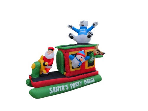 Gemmy Airblown Christmas Inflatable Animated Santa’s Party Barge