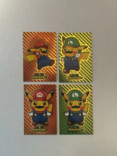 Mario & Luigi Pikachu Gold Holo Pokemon 2024 Card Database Merry Christmas Peru