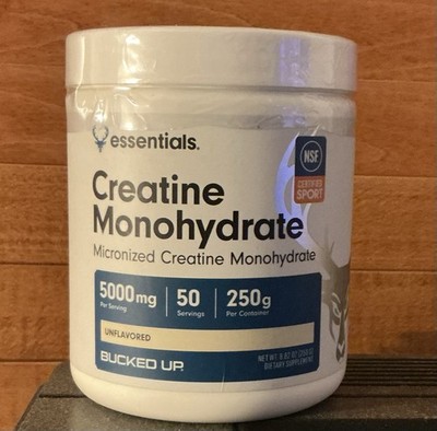 Bucked Up Creatine Monohydrate Micronized 50 Servings Powder Essential 10/26