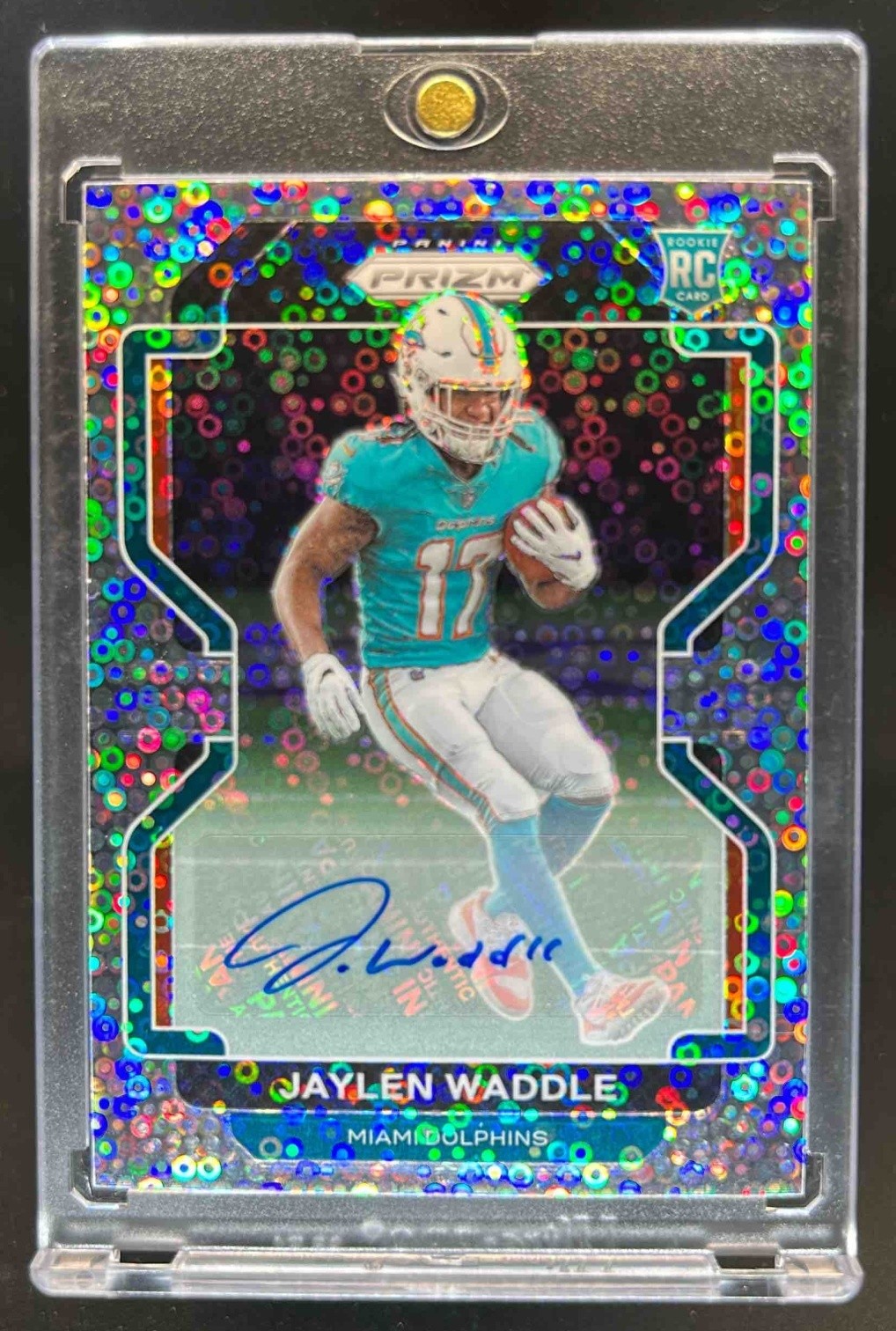 2021 Prizm Jaylen Waddle Rookie Auto RC No Huddle Rookie #338 Dolphins
