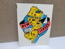 VINTAGE 1940's or 50's NEW JERSEY STATE TRAVEL DECAL